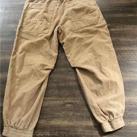 Free People Low Slung Pull On Cord Pants Tie Cord Cinch Hem Tan - Picture 4 of 6